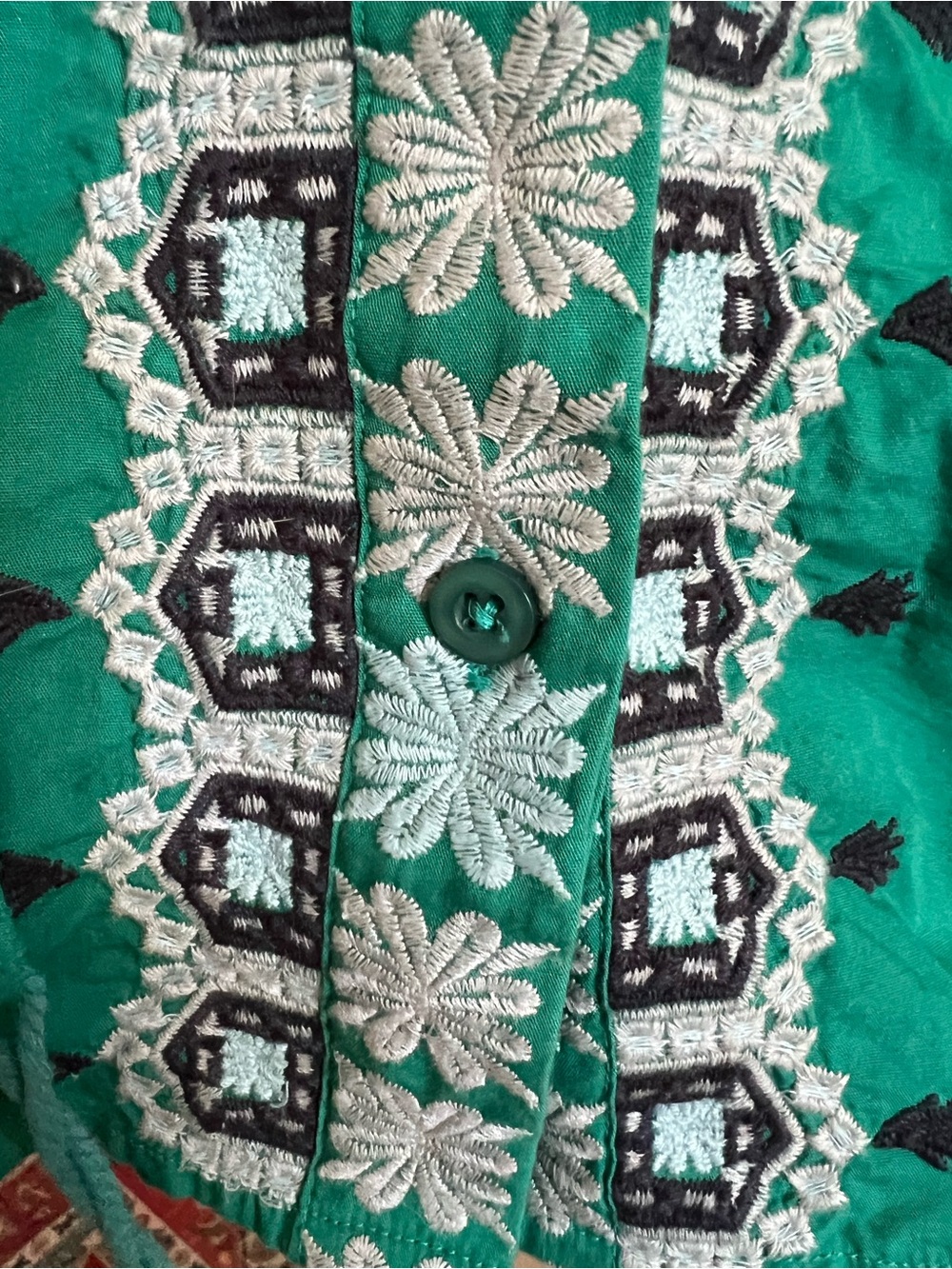 The Shirt by Rochelle Behrens Minka Embroidered Shirt S - Picture 3 of 10